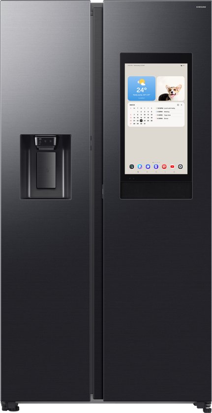 SAMSUNG RS90F66BEFEF Family Hub™ koelkast 9-serie (614L) Zwart (mat) Wifi