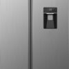 Exquisit SBS146-WS-040ES - Amerikaanse koelkast - Waterdispenser - Display - 5 Jaar Garantie - No Frost - 439 liter - Zilver