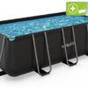 VirtuFit Rechthoekig Zwembad 400 x 200 x 122 cm - Incl. Filterpomp - Opzetzwembad - Duurzaam & Veilig Stalen Frame - Antraciet