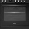 Everglades EVCK6020 - Gasfornuis - Mat Zwart - 60CM - Hoogte 89 - 92CM - Gietijzeren Pannendragers - Wokbrander - Digitale Timer - 8 Ovenstanden