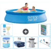 INTEX Easy Set Zwembad Rond - 244x61 cm - 7-delig  S27 Opblaasbare zwembad