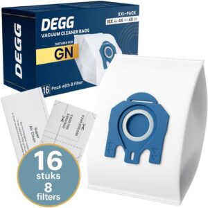 DEGG® - Stofzuigerzakken Geschikt voor MIELE GN - 16 Zakken + 8 Filter (motor & uitblaas) - Geschikt voor MIELE Complete C3, C2, Classic C1, S8