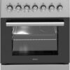 Wiggo WO-E606A(XX) – Vrijstaand gasfornuis – 60 cm – 4 kookzones – 66L elektrische oven – Roestvrijstaal – Energieklasse A – 5 jaar garantie