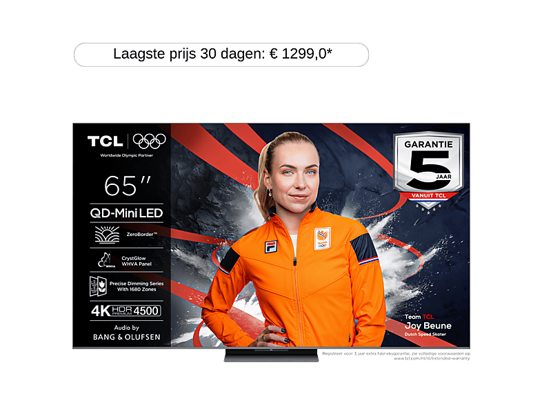 TCL 65C8K - Ultra HD 4K - Mini-led-tv - 65 inch - 2025