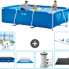 INTEX Rechthoekig Frame Zwembad - 300 x 200 x 75 cm  - Inclusief Accessoires CB97 Opzetzwembad