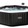 Intex PureSpa Onyx Black Jet & Bubble Deluxe 6 persoons - 218 x 218 x 71 cm (Achthoek)