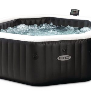 Intex PureSpa Onyx Black Jet & Bubble Deluxe 6 persoons - 218 x 218 x 71 cm (Achthoek)