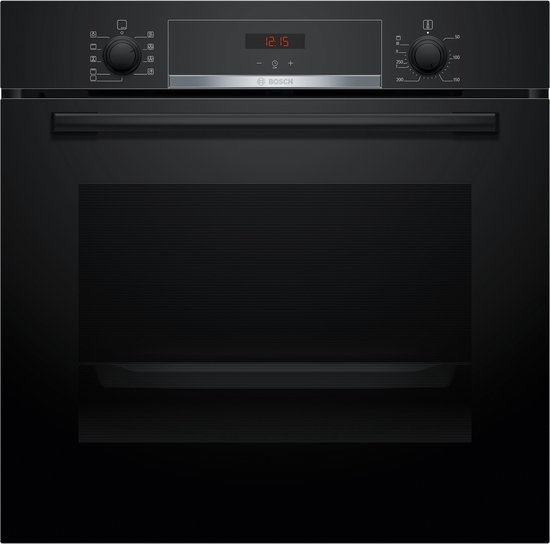 Bosch HBA514BB3 - Serie 4 - Inbouwoven - 71 l - A+ - Zwart - Eenvoudig te reinigen met hydrolyse - Zwart